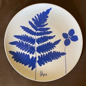 Vera Serving Platter , Woodland pattern Blue on white